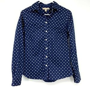 Banana Republic Polka Dot Non Iron Fitted Shirt